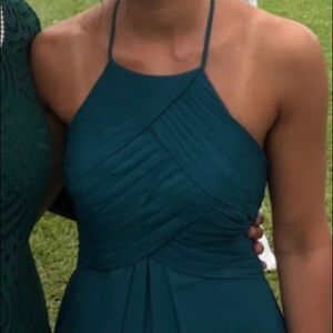 Peacock blue maxi dress